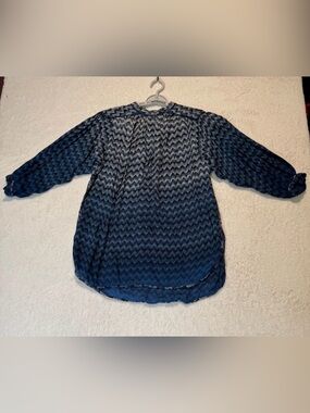 Soft Surroundings Long Sleeves Geometric Print Top Size Medium